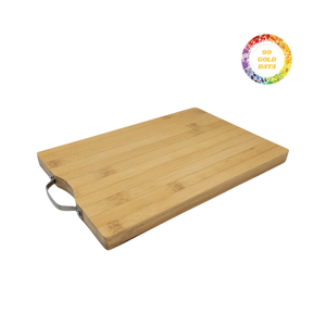 Plato para servir de madera de bambú grueso y resistente y tabla de cortar - Product Image 4