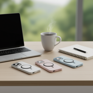 เคสหนังแบบวงแหวนแม่เหล็กสำหรับ 17 โปรพร้อมที่จับโทรศัพท์ ดีไซน์เรียบง่าย ป้องกันการตกกระแทก - Product Image 3