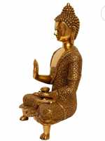 Handgefertigte Moderne Buddha-Statue aus Messing, Umweltfreundliches Metallhandwerk für Heim-Meditation, Spirituelle Dekoration, Geburtstagsgeschenk, Hergestellt in Indien