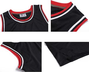 เสื้อบาสเก็ตบอลผู้ชาย3ชิ้น100% เสื้อกล้ามโพลีเอสเตอร์แขนกุดผ้าตาข่ายชุดกีฬาทีมกีฬาชุดฟอร์มฮิปฮอปสไตล์ฟุตบอล - Product Image 3