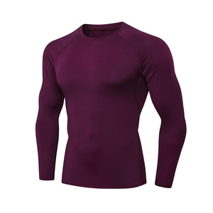 Rashguard de compression respirant pour homme en Spandex/Polyester à prix abordable pour MMA et BJJ, manches longues - Product Image 1