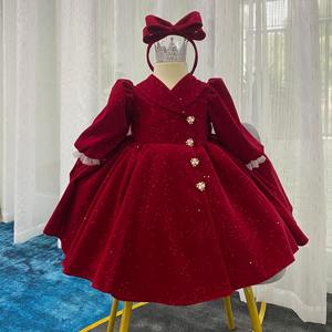 2 Nhung Nguyen Princess Dress Chaleco de terciopelo de invierno para niñas Ropa de gran tamaño OEM ODM Hecho en Vietnam para niños - Product Image 4