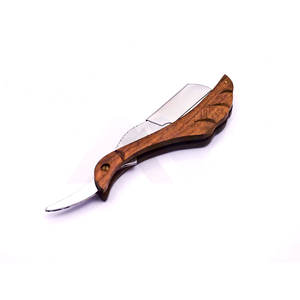 Professional Customizable Face Shaving <b>Straight</b> Razor Premium Stainless Steel Blade Elegant Rosewood Handle Barber Tool Luxury - Product Image 4