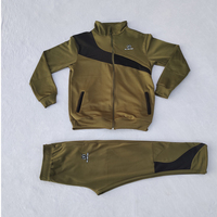 Alta calidad 100% poliéster hombres entrenamiento Jogging desgaste secado rápido transpirable patrón sólido 2 piezas chaqueta pantalón conjunto chándales