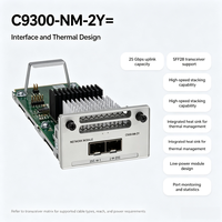 C9300-NM-2Y= Module réseau Cisco Switch Catalyst 9300 2 ports 25G SFP28, bande passante d'aggregation 50G, neuf, original, scellé