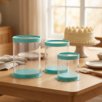 Boîte en plastique PET de qualité alimentaire, épaisse, bleue, de différentes tailles, au design esthétique et nouveau, fabriquée par JH JH-a02 Roundness Manufacturer, avec épaisseur personnalisée.