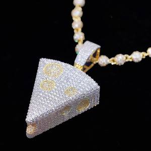 IGI Certified CVD Diamond Round Brilliant Cut <b>Rose</b> <b>Gold</b> Fine Jewelry Hiphop Custom Party Man Charm <b>Pendant</b> - Product Image 2