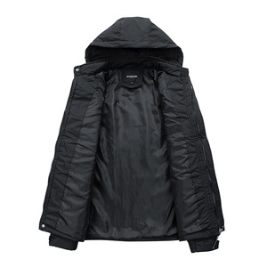 Chaqueta de lluvia de estilo urbano de Otoño de talla grande personalizada para hombre impermeable de nailon recubierto de poliéster con capucha lavada de corte holgado de talla grande - Product Image 3