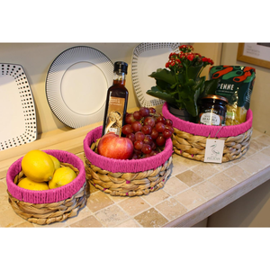 Wholesale eco-friendly water hyacinth fruit storage <b>basket</b> <b>bathroom</b> storage <b>baskets</b> made in Vietnam - Product Image 4
