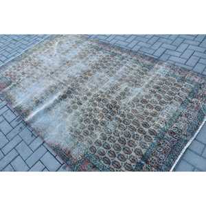 พรมวินเทจตุรกี ขนาด 5.1x9 ฟุต, พรมโมร็อกโกสีน้ำตาล - Product Image 5