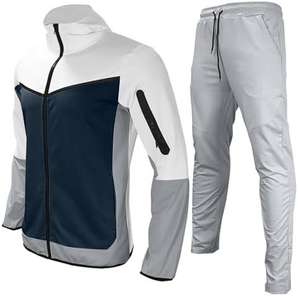Conjunto Deportivo de Poliéster Unisex Transpirable de Buena Calidad al por Mayor con Cordón Ajustable y Cremallera, Estilo Francés, para Gimnasio, Ropa Casual - Product Image 2