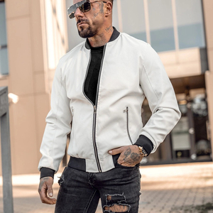 Veste de motard en cuir véritable pour homme, coupe-vent unisexe, logo personnalisé sur le devant, vente en gros - Product Image 3