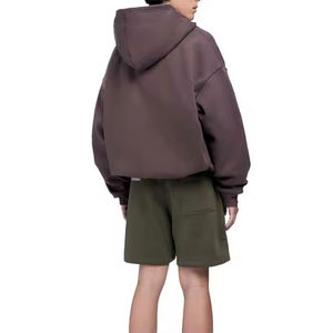 เสื้อมีฮู้ดแบบซิปสำหรับผู้ชายผ้าคอตตอน100% แอซิดวินเทจโอเวอร์ไซส์ - Product Image 6