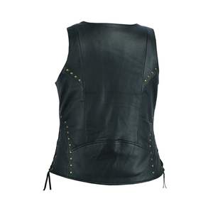 2025 tout nouveau haute qualité vêtements décontractés grande taille à la mode sans manches femmes en cuir gilet moto porter en cuir gilet Pakistan - Product Image 3