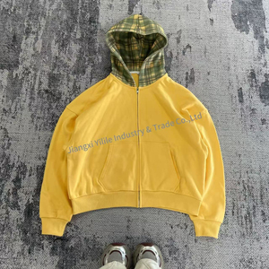 HD2483 Sur mesure 600 g/m² Sweat à capuche zippé ample de créateur, coupe carrée, avec logo brodé et impression DTG, en tissu éponge de haute qualité - Product Image 6