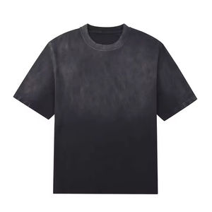 Custom Acid Wash <b>Mens</b> <b>T</b> <b>Shirt</b> Oversized Mineral Wash Heavy Relaxed Vintage Cotton Tee 320g - Product Image 4
