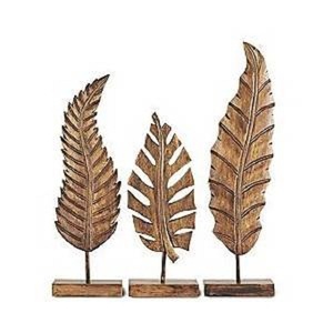 Sculpture en forme de feuille plaquée or de haute qualité pour les décorations pour la maison - Product Image 6