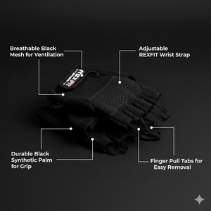 Guantes de gimnasio para levantamiento de pesas, muñequeras, guantes de entrenamiento físico, guantes deportivos unisex para hombres y mujeres - Product Image 3