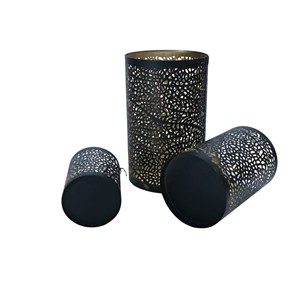 Luxurious Black Gold Metal Handmade Eco-Friendly <b>Candle</b> Stand <b>Set</b> 3 Best Home Tabletop Pillar Holders for Christmas Easter Decor - Product Image 6