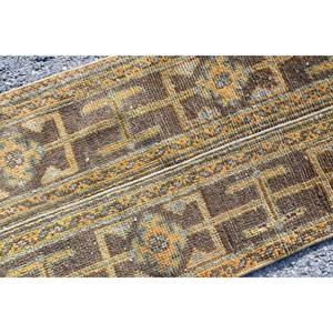 Vintage turc 16x32ft laine plat armure salon tapis marron jaune Patchwork tapis Latex support pour la maison décorations - Product Image 5