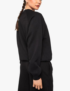 Poids lourd 100% coton femmes sweat personnalisé DTG imprimé Logo hiver tenue décontracté surdimensionné épaule tombante dames sweat - Product Image 2