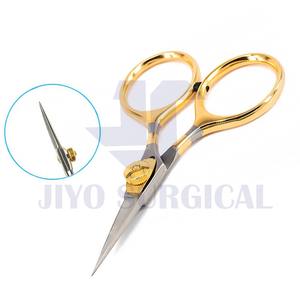 Ciseaux de rasoir de pêche à la mouche professionnels de haute qualité 5 "série de pierres précieuses équipement de Salon noir et or - Product Image 6