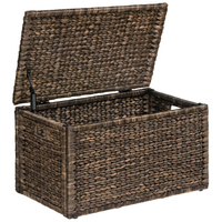 Panier de rangement en bambou et jacinthe d'eau tressé à la main de haute qualité, personnalisable en couleur et taille, marque Son Tra Craft, Vietnam
