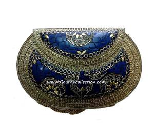 คุณภาพดีขายสุภาพสตรีโลหะคลัทช์กระเป๋าข้ามร่างกายสำหรับพรรคสวมใส่ใช้ GC-BG-343ที่มีอยู่ในราคาที่ดีที่สุดขนาด (8.5X5.5) นิ้ว - Product Image 3