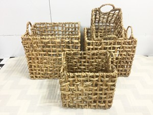 Handwoven <b>Basket</b> Made From Natural <b>Water</b> <b>Hyacinth</b>; Home <b>Storage</b> and Decoration; Natural <b>Basket</b> From Vietnam - Product Image 5