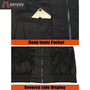 Bomber Jacket Veste décontractée coupe-vent Outwear Veste pour homme Coupe-vent léger avec 5 poches Streetwear Vêtements - Product Image 6