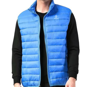 Wholesale New Design Male's Puffer Sleeveless <b>Vest</b> 100% Polyester Windbreaker Thick Puffer <b>Vest</b> With Private Label's - Product Image 1