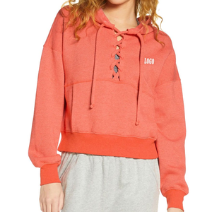 Sweat à capuche imprimé sur mesure avec doublure polaire, coupe ample surdimensionnée et finition côtelée, sweats à capuche pour femmes - Product Image 4