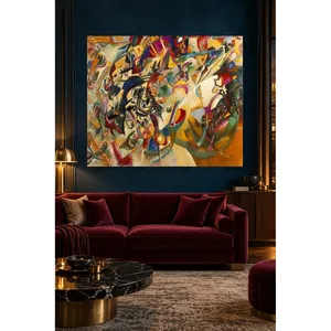 Impression sur toile de composition chromatique dynamique de Fida Kandinsky - Product Image 3