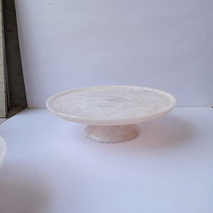 Ensemble de bols à fruits en résine blanche marbrée tendance et élégante, plat de service pour la cuisine, la maison, l'hôtel, le restaurant, service de nourriture - Product Image 5