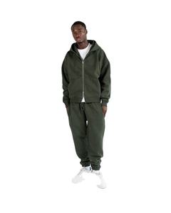 Ensemble survêtement jogging 2 pièces pour homme en coton respirant et écologique avec logo imprimé en relief personnalisé, style streetwear - Product Image 1