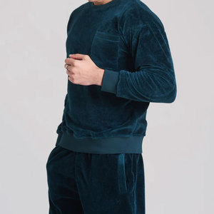 Premium Velour <b>Pullover</b> Tracksuits for Adults Best Quality with Custom Pattern Labels and Winter Drawstrings - Product Image 6