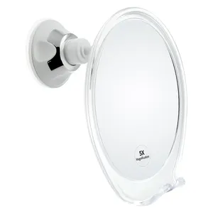 Specchio doccia senza nebbia per rasatura-con supporto per rasoio aspirante per doccia e specchi girevoli accessori doccia bagno