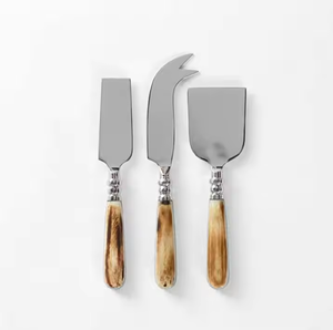 ชุดชีสสแตนเลสด้ามจับมุกดีไซน์นูนทำด้วยมือ - Product Image 6