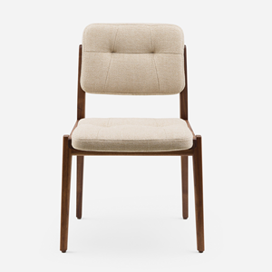 Silla de comedor tapizada con marco de madera maciza - Product Image 1