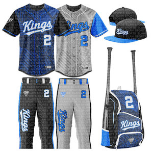 Paquete KIT de Uniforme de Béisbol: Camiseta, Pantalones, Bolsa y Gorra, Color Personalizado, Antibacteriano, Transpirable, Impresión por Sublimación Digital, Fábrica - Product Image 1