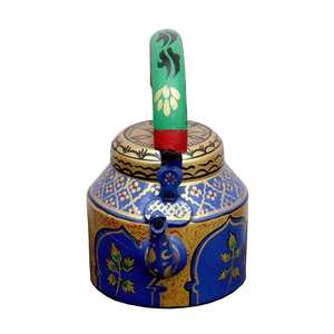 High Quality Fancy European Style Coffee Creamer <b>Kettle</b> Enamel Coating Wooden Metal Handle 1.5L Capacity Eco-Friendly Recyclable - Product Image 2