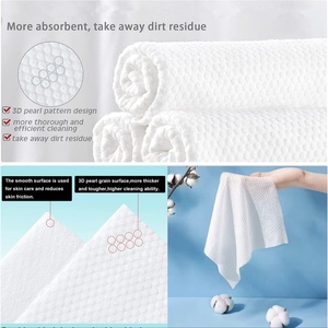 Lingettes nettoyantes pour les <span class=keywords><strong>mains</strong></span> <span class=keywords><strong>et</strong></span> le visage en coton doux biologique Oem 100%/90% Lingettes nettoyantes jetables pour le maquillage <span class=keywords><strong>de</strong></span> salon spa - Product Image 5