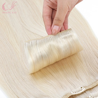 Extensions à clipser en cheveux vierges russes Remy doublement étirés de qualité supérieure 12A, 100 % cheveux humains, couleur personnalisée, 8-30 pouces