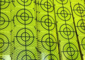 UK Seller Pack of 30 Retro Yellow 50x50 mm Adhesive Survey <b>Targets</b> <b>for</b> EDM Retro Style Arrow Type <b>Shooting</b> Accessories - Product Image 2