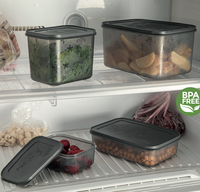 Boîte de conservation pour congélateur Afossa 1,4 L, anti-givre, hermétique, avec couvercle, sans BPA, en plastique PP durable, très vendue, moderne, pour la cuisine