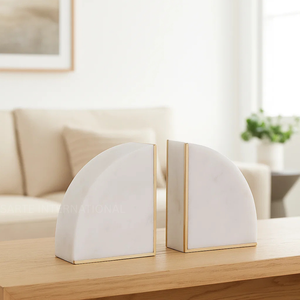 ที่วางหนังสือหินอ่อนสไตล์นอร์ดิกที่ทำด้วยมืออุปกรณ์จัดระเบียบหินหรูหราโต๊ะสำนักงานทันสมัยของตกแต่งบ้านขายส่ง - Product Image 1