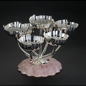 Cuenco con diseño de flores y frutas secas para cocina, cuenco con forma redonda, hecho a mano, color negro y verde - Product Image 5