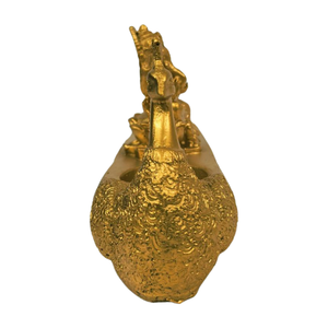 Statue de Ganesh Ji en polyrésine, poussière de marbre, faite à la main, peinte à la main, paon doré, porte-bougie tealight, décoration d'intérieur, cadeau intelligent - Product Image 3