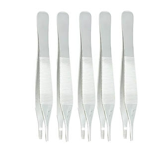 5 pinzas de tejido Adson instrumentos quirúrgicos/médicos SS 4,75 "dentados - Product Image 3