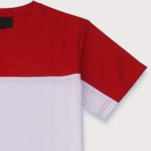 Camiseta Deportiva Sublimada para Hombre |   Tela de Poliéster con Bloques de Color Rojo y Blanco |   Transpirable de Secado Rápido - Product Image 4